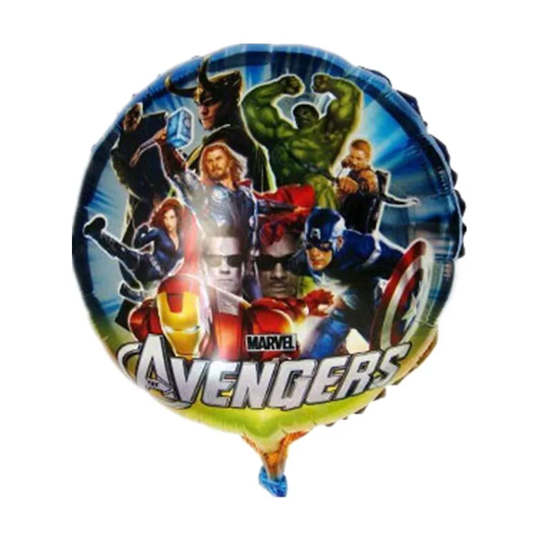 Balloons 10pcs 6 шт./партия, коробки для попкорна с супергероями Мстителями, украшения для дня рождения, вечерние принадлежности, украшения для дня рождения детей - Цвет: Balloons 10pcs