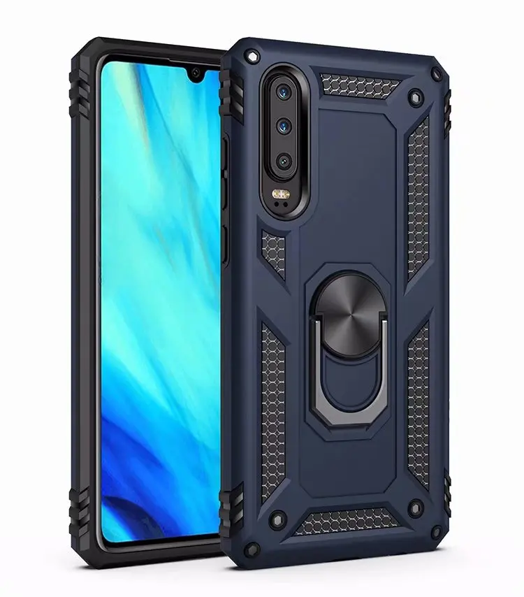 blue Противоударный чехол для huawei P30 Pro P20 Honor 8A 10 Lite военный промышленный силиконовый чехол для huawei Y6 Y7 чехол для телефона - Цвет: blue