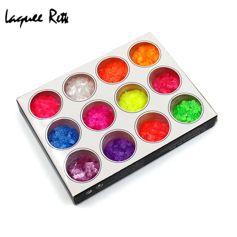 Набор инструментов для дизайна ногтей 12 модных цветов набор акриловый УФ порошок