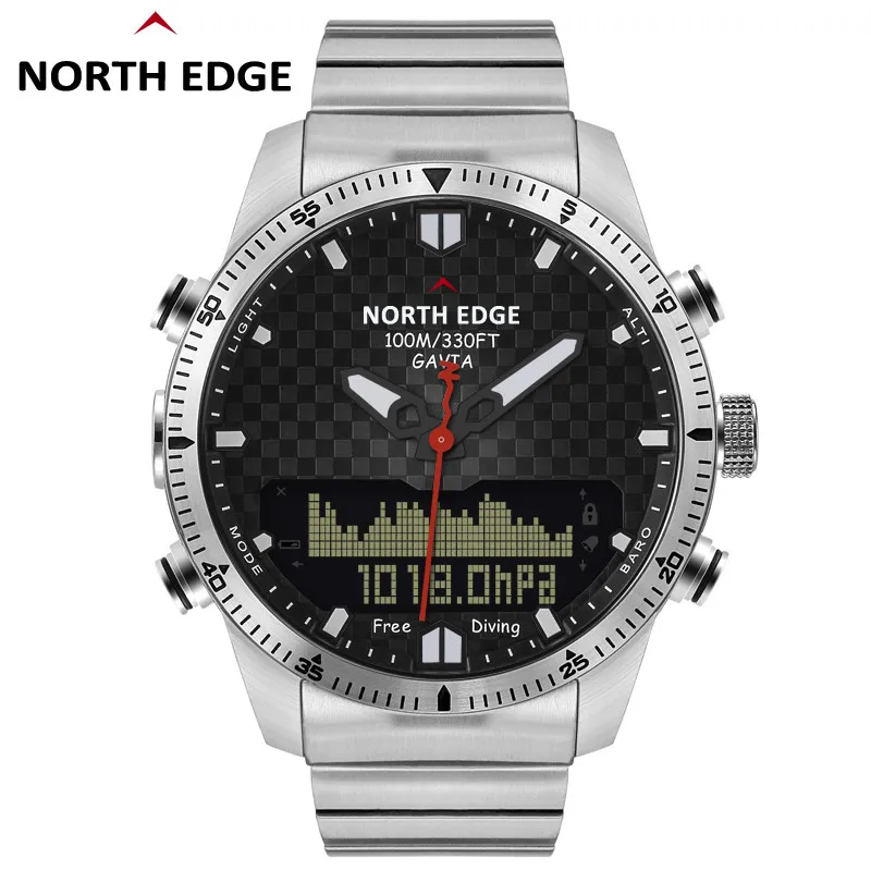 Умные часы Лидер продаж North Edge умные часы Мужские часы Роскошные полностью водонепроницаемые высотомер Компас Прямая поставка