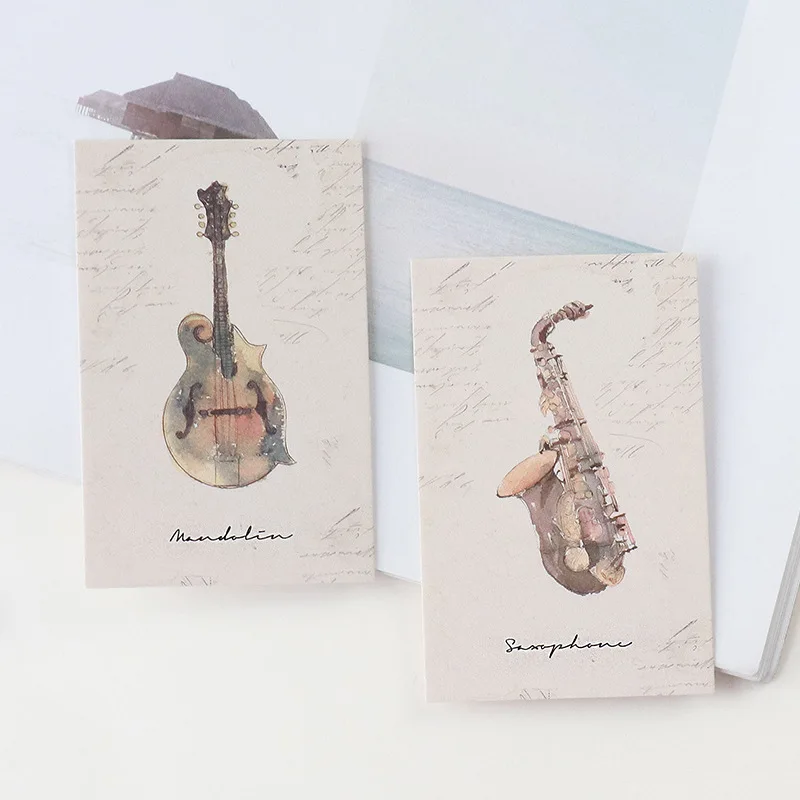 28 sheets/Set Retro Musical instrument Mini Lomo Postcard /Greeting Card/Birthday Letter Envelope Gift Card Message | Канцтовары для