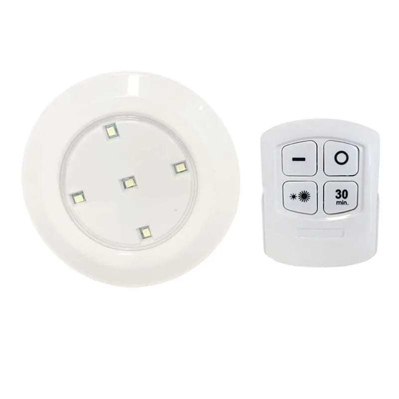1 Remote 1Lamp Night Light Led Remote Control 5 LED Cabinet Light Wireless Spot Light Stick-On Anywhere Tap Night Lamps Battery Not Included - Цвет: 1 Remote 1Lamp