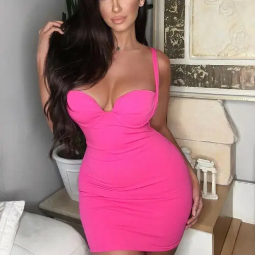 Летние Для женщин Bodycon платье без бретелек Вечерние Клубное сексуальное рукавов