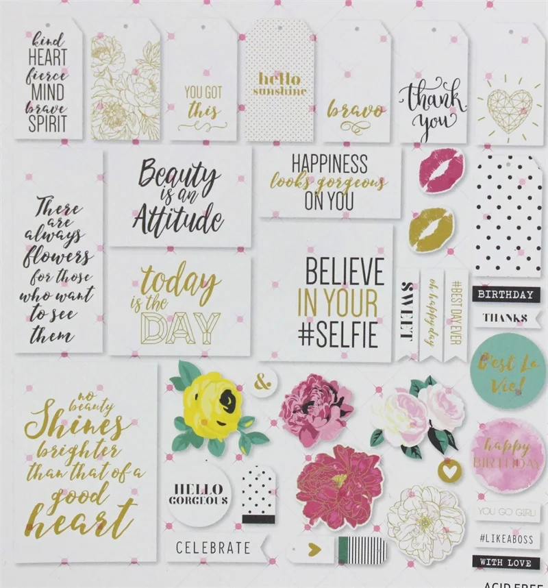 YPP CRAFT 38 шт. Hello Sunshine Vellum бумажные высечки для скрапбукинга Happy planner/Создание