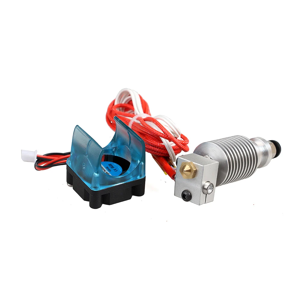 XCR3D 3D-принтеры Запчасти E3D V6 Hotend комплект 0,4/1,75 мм J-head дистанционный экструдер 12V 24V с охлаждающим вентилятором тефлоновая трубка