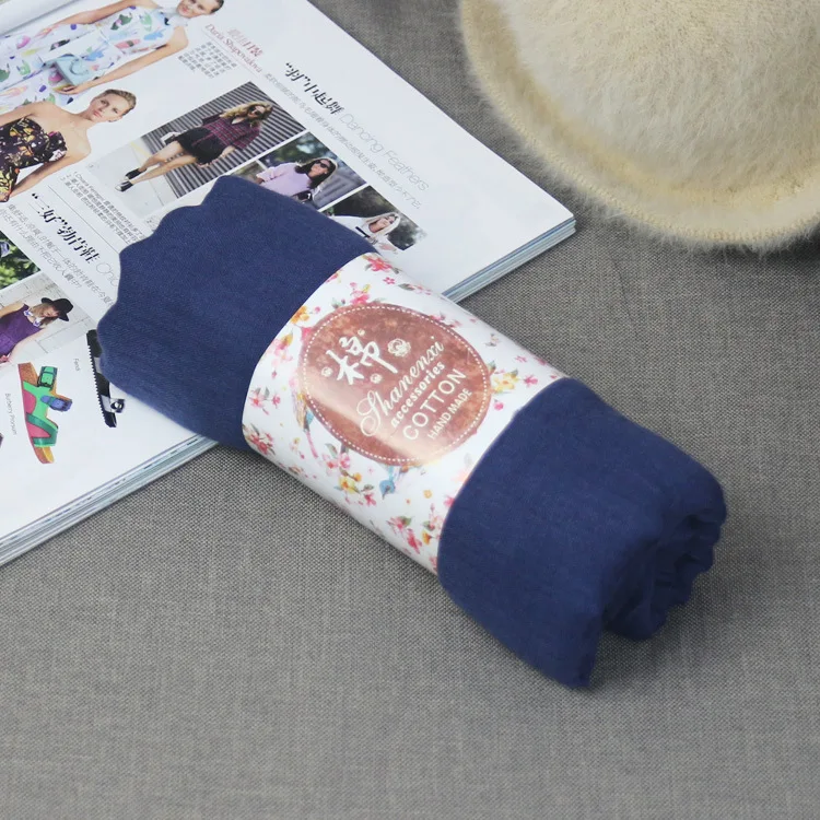 Женский хиджаб повседневный длинный однотонный палантин большого размера 185 см х