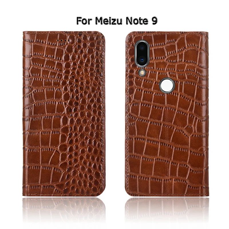 Крокодиловая текстура чехол для телефона чехол для Meizu Note 8 9 Note8 Note9 Натуральная Воловья кожа флип Стенд чехол для телефона сумка