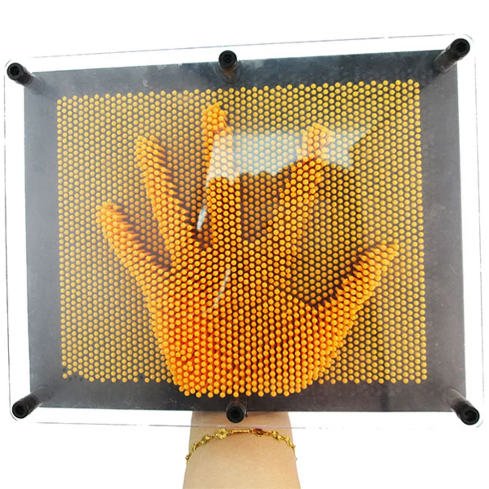 3D Clone Pin Art Sculpture Toy Colorful Needle Stereo Hand Model Board Funny Home Office Desktop Plastic | Игрушки и хобби