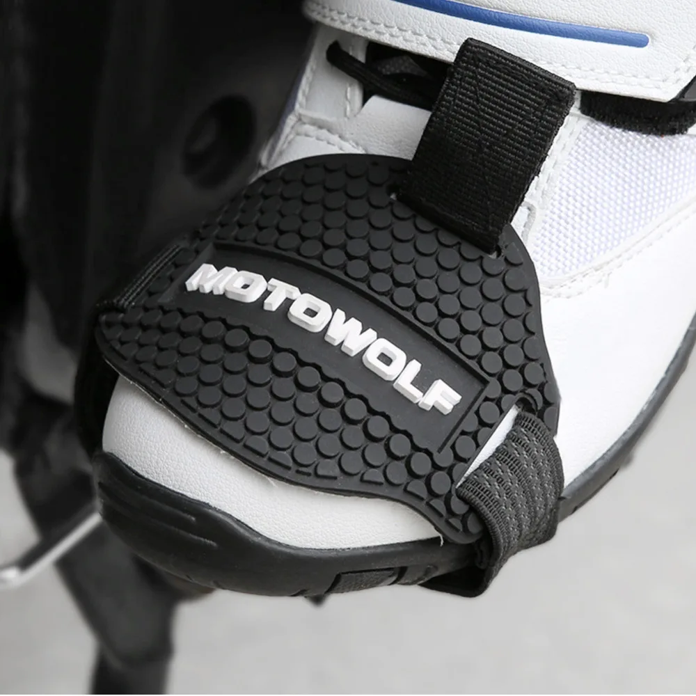 

MOTOWOLF Wear-resisting Rubber Motorcycle Gear Shift Pad Riding Shoes Scuff Mark Protector Motorbike Boots Cover Shifter Guards