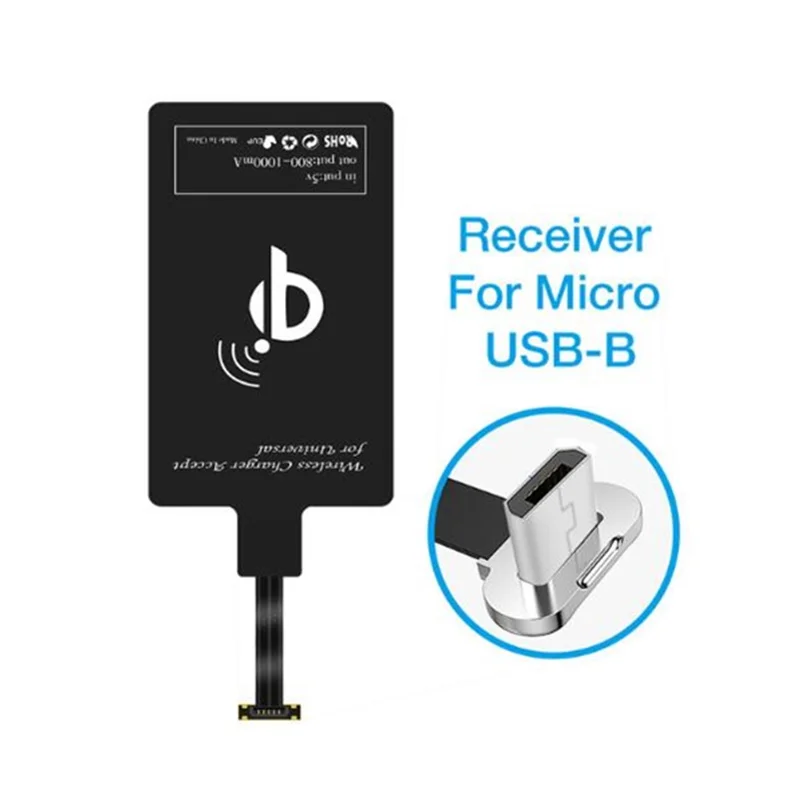 For Micro USB B Tongdaytech Qi Беспроводное зарядное устройство для Iphone X, XR, 8 Plus, 11, портативный зарядный коврик для мобильного телефона, для samsung S10, S9, S8, Xiaomi Mi, 9 - Тип штекера: For Micro USB B