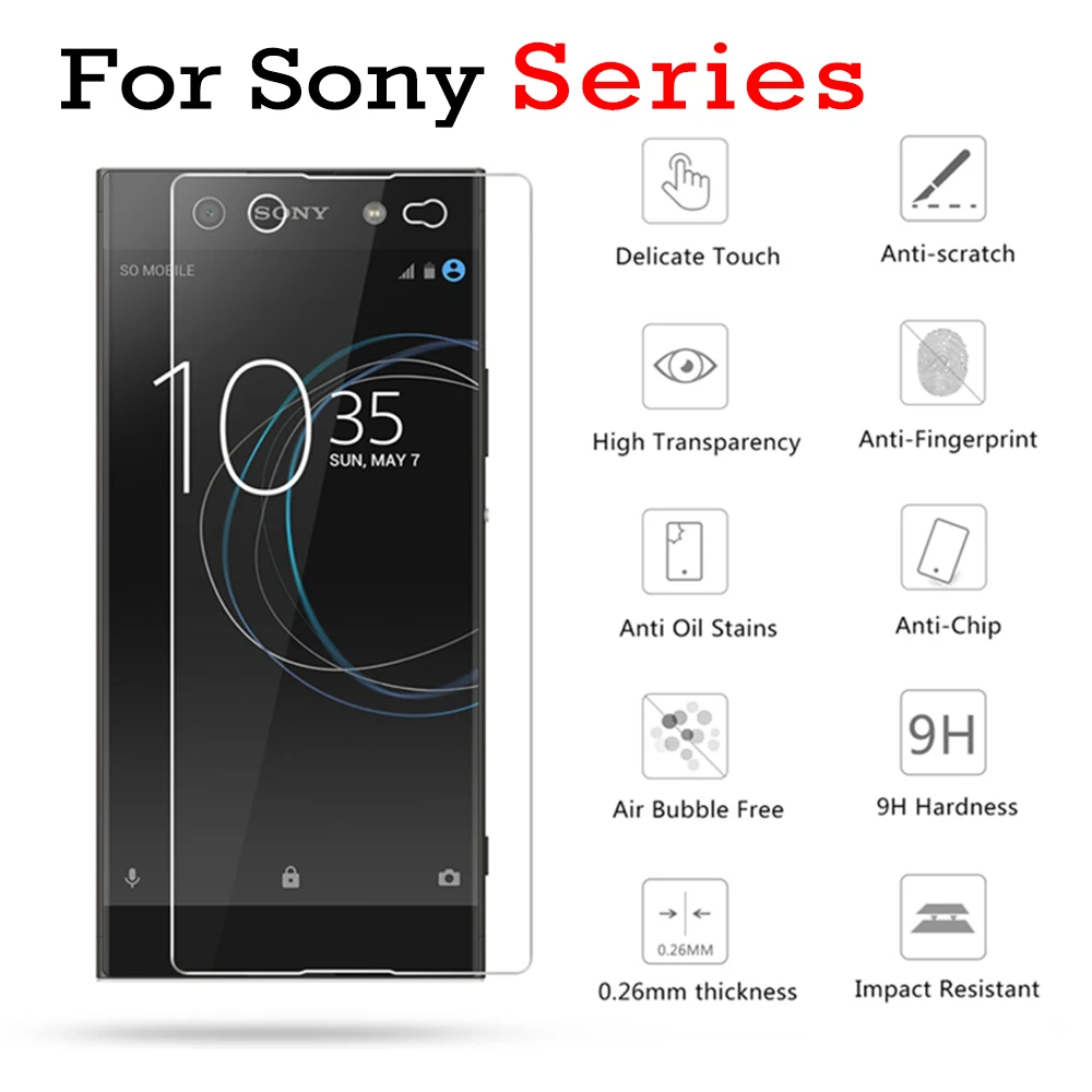 Защитное стекло для sony xperia xa2 ultra z5 compact защита стекла x xz1 xa1 plus mini e5 xa экрана |