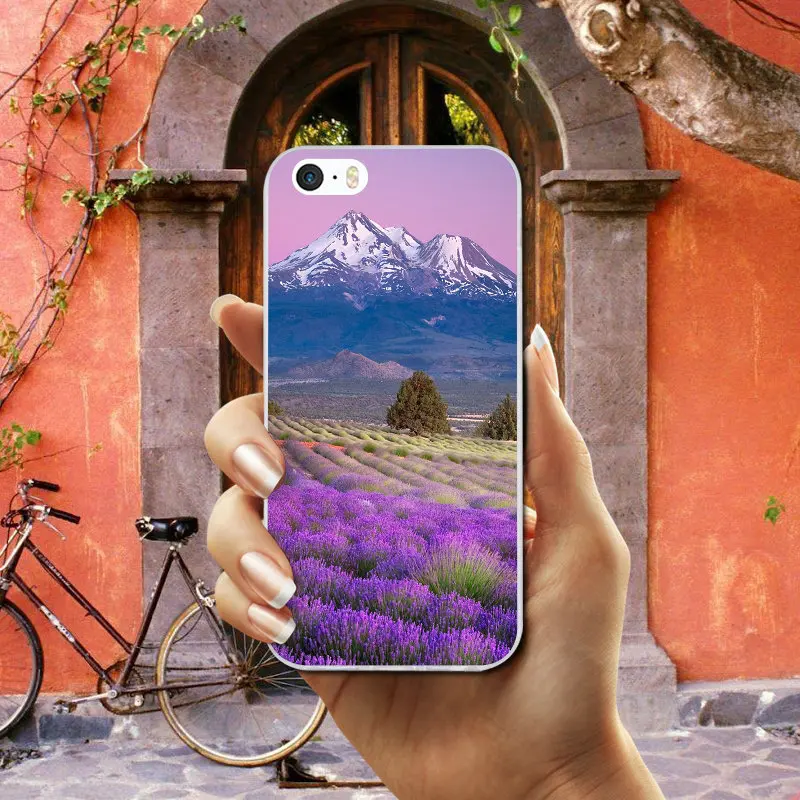 Хит лавандовые полевые цветы для iphone 7 6S 6 8 Plus 5 5S 5C SE X XR XS Max 4 4S Мягкий ТПУ