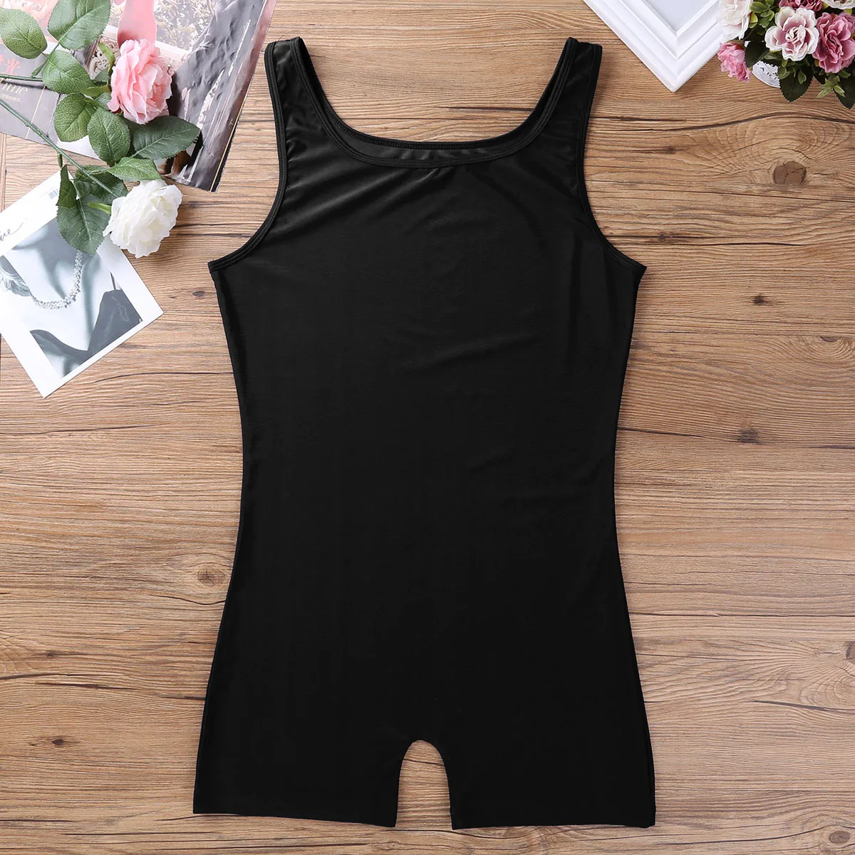 Mens Swimwear Sleeveless Stretchy One Piece Swimsuit Male Sports Gym Bodysuit Yoga Gymanstics Leotard Dance Biketard Unitard | Спорт и
