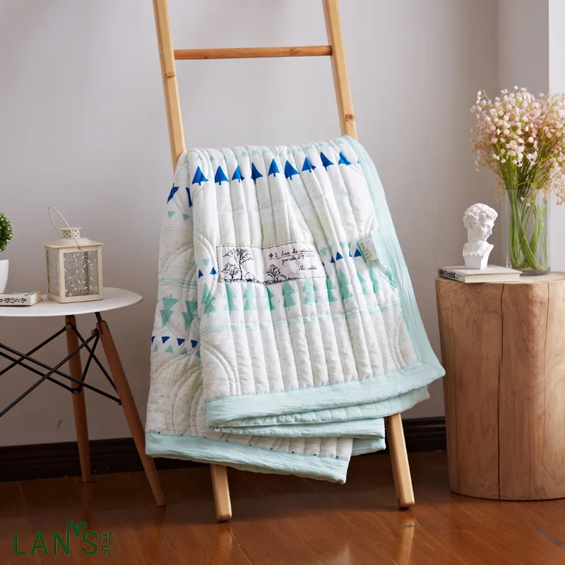 Моющиеся Прохладное Лето Одеяла 2017 Горячее Надувательство 100% хлопок Стежка