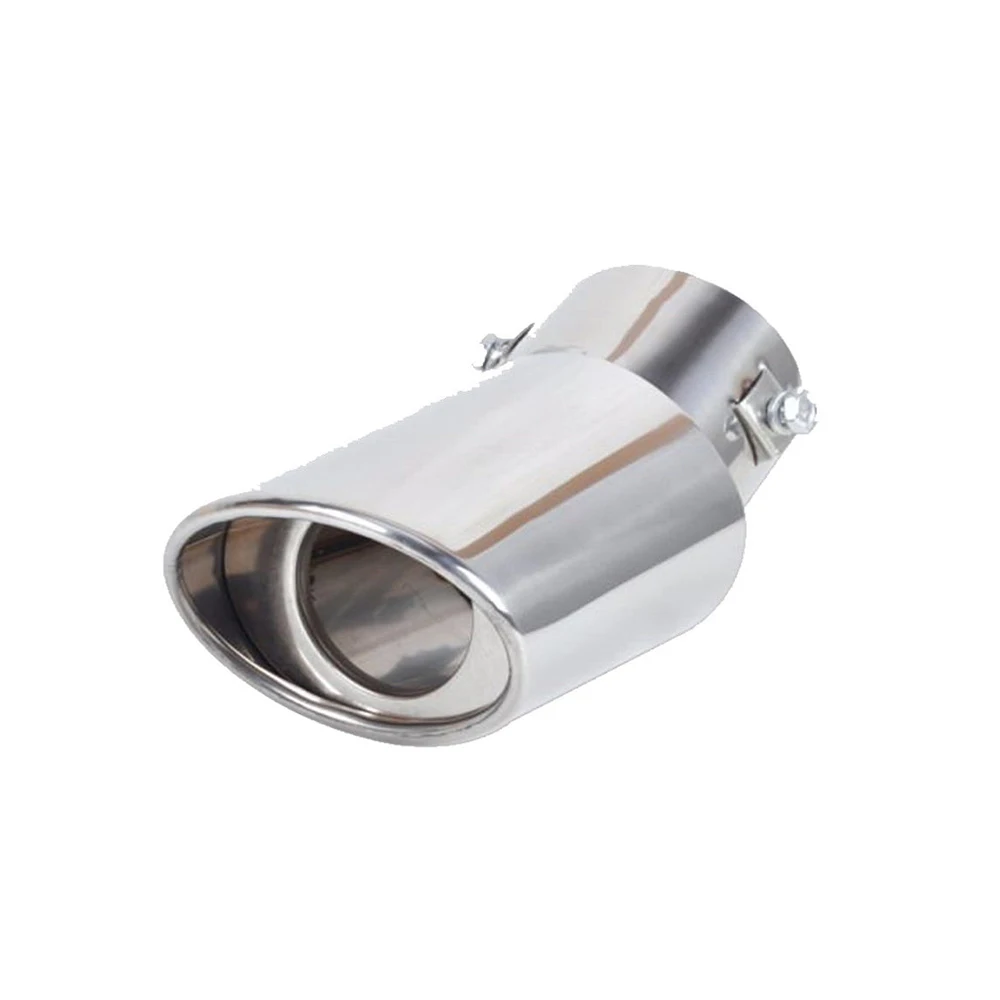1 шт. Универсальный Автомобильный круглый серебристый хромированный глушитель