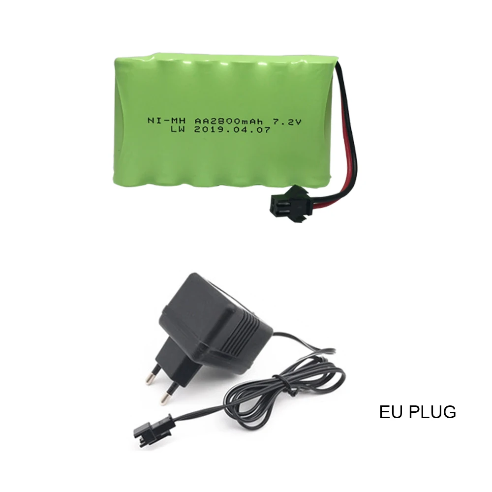 7,2 V 2800mah AA Ni-MH батарея SM вилка с зарядным устройством набор большой емкости электрические игрушки батарея дистанционного управления автомобиль корабль Робот 7,2 v батарея