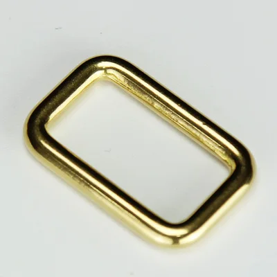 Inner length 25.8mm WUTA твердой латуни прямоугольник с узлами и кольцами, с декоративной металлической пряжкой и квадратном каблуке с круглой пряжкой; мешок Чемодан Хранитель пояса DIY кожаные аксессуары 1/2/10 шт - Цвет: Inner length 25.8mm