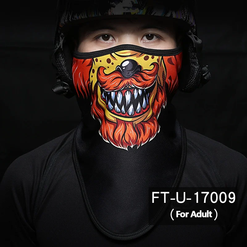 FT-U-17009 VanRee лыжные комбинезоны, лыжные маски для мужчин, женщин, детей, для мальчиков и девочек, теплые, флисовые, с принтом, для велоспорта, альпинизма, велосипедные маски - Цвет: FT-U-17009