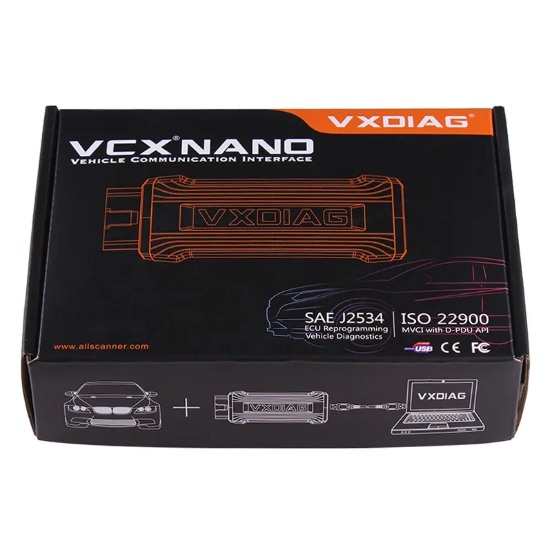 WIFI/USB VXDIAG VCX NANO для Land Rover/Jaguar V141 2 в 1 Автомобильный диагностический инструмент