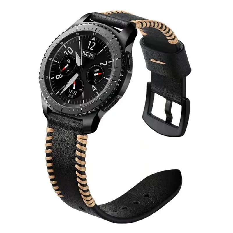 22 мм ремешок для Samsung Gear S3 Frontier классический кожаный сменный Ремешок Galaxy watch 46