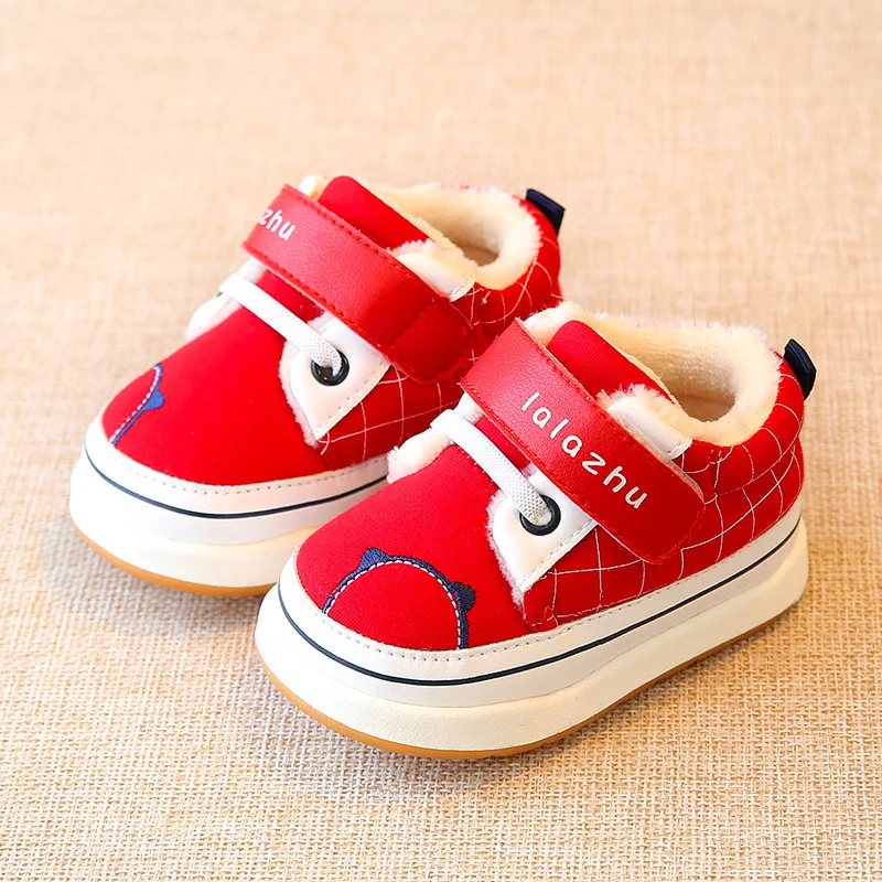 Новинка зимняя обувь для малышей теплая хлопковая мальчиков и девочек с мягкой