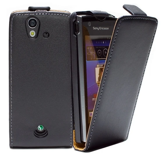 Роскошный кожаный флип чехол для Sony Xperia Ray St18i|leather case|luxury caseflip case |