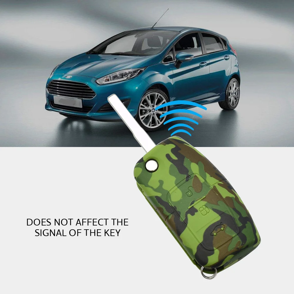 Силиконовый чехол с откидной крышкой для автомобильного ключа Ford Fiesta Focus 2 Mondeo