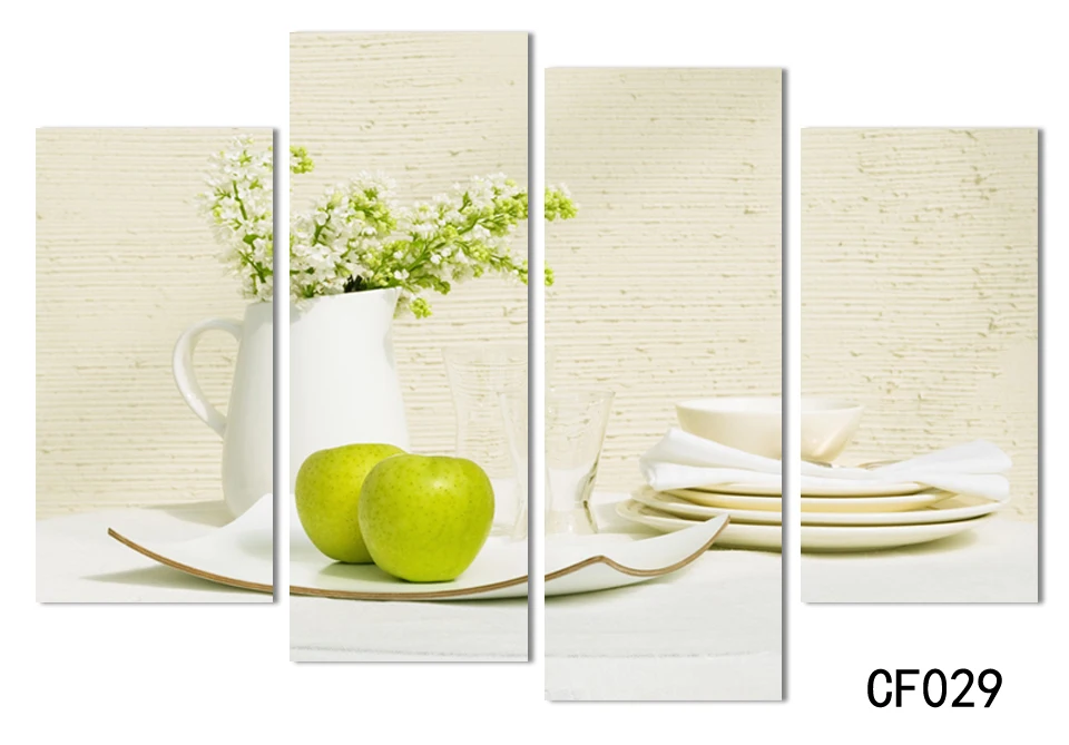 4 панели кухонный фруктовый декор абстрактная картина на стену подвесная