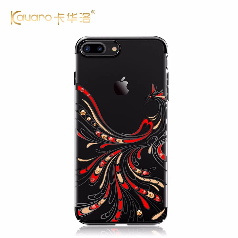 Твердый чехол KAVARO Red Phoenix из поликарбоната со стразами для iPhone 7 8 Plus