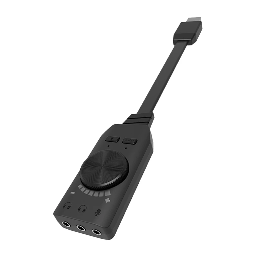 MagiDeal 7.1CH USB внешняя звуковая карта Микрофон Аудио карта USB до 3,5 мм наушники