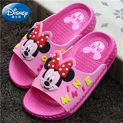 Disney new children's shoes baby slippers Cartoon Boys and Girls Slippers Mickey Mini Indoor anti-slip Baby Cool Slippers - Цвет: C