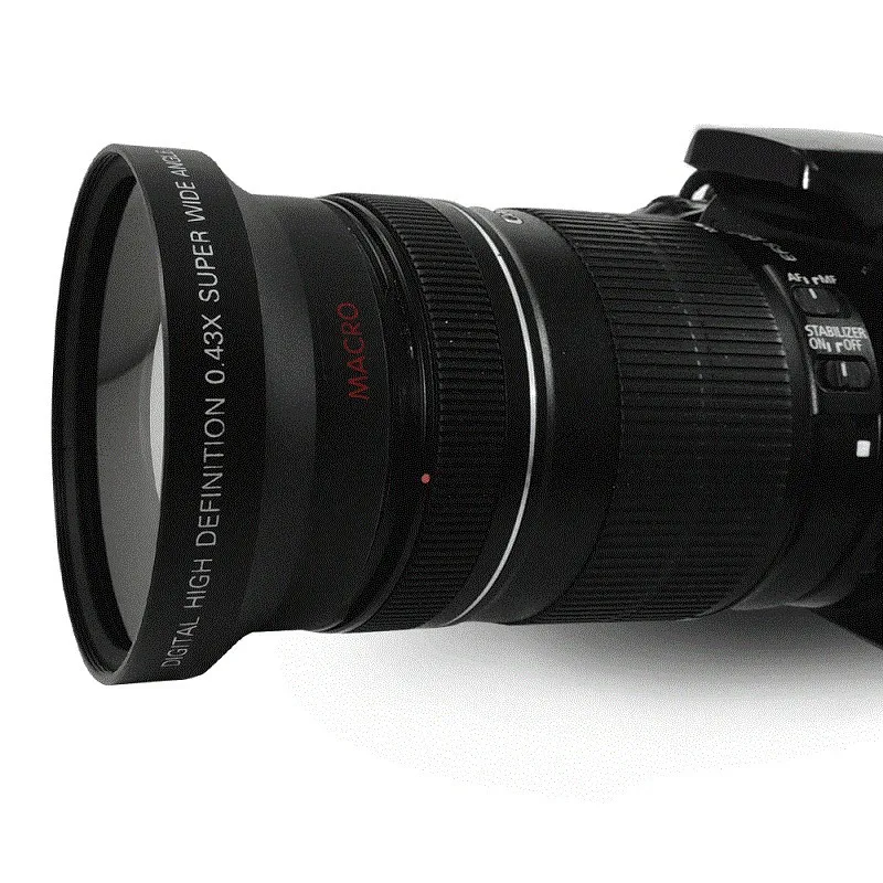 67 мм 0.43X широкоугольный объектив + макрообъектив для Canon 18 135 Nikon 105