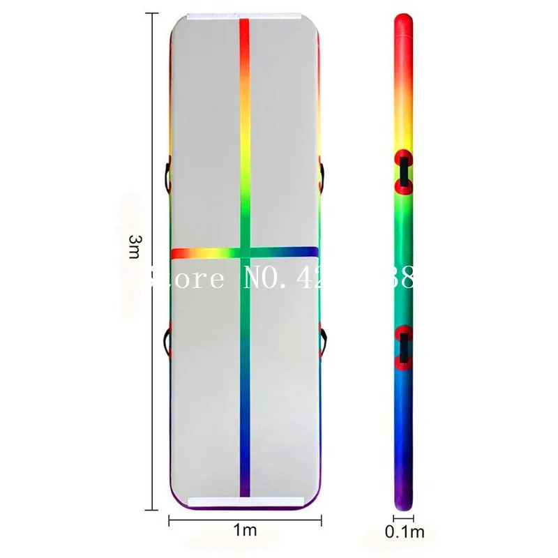 Бесплатная доставка 3 м Радужный воздушный трек коврики для домашнего