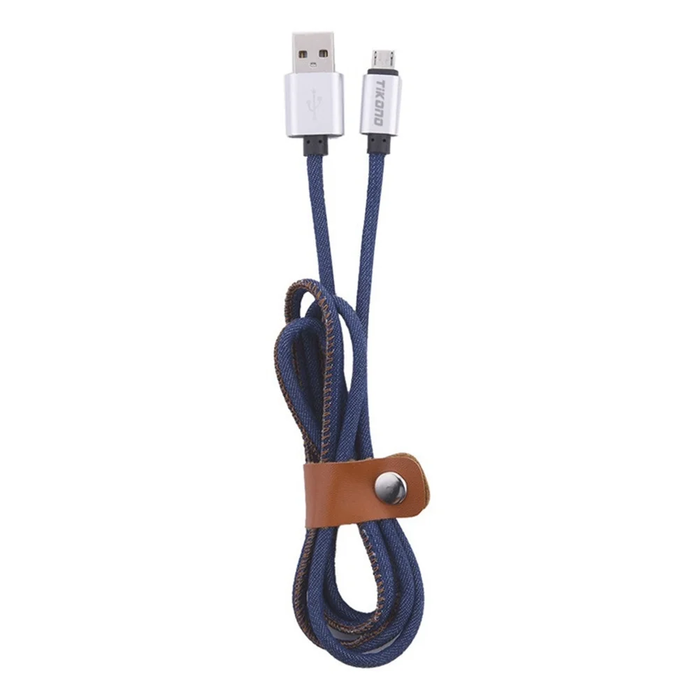 Tikono Denim 100 см кабель Micro USB для мобильного телефона синхронизации данных и