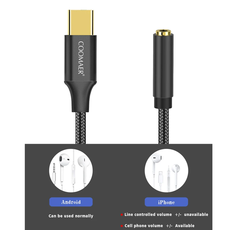 Цифровой сигнал Тип C 3 5 разъем для наушников кабель Переходник USB на мм AUX