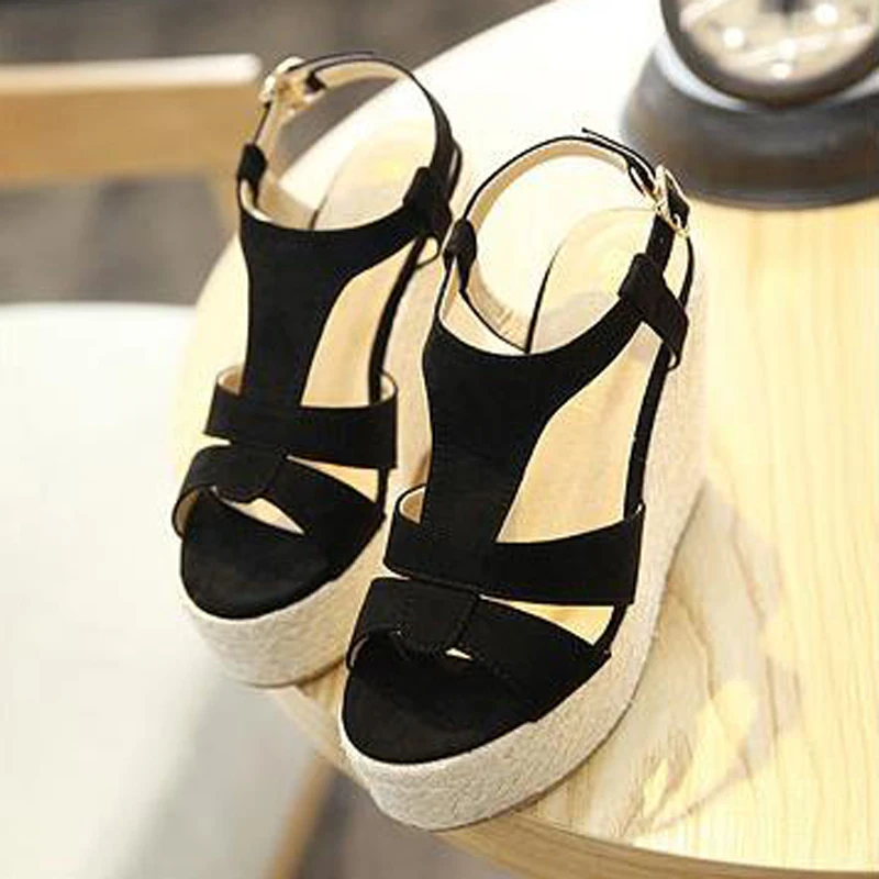 TANGNEST/открытый носок женские босоножки Лето 2017 г. из флока с пряжкой на очень