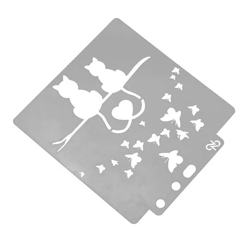 Love Cat Heart Sticker Painting Stencils for Diy Scrapbooking Stamps Home Decor Paper Card Template Decoration Album Crafts Art |