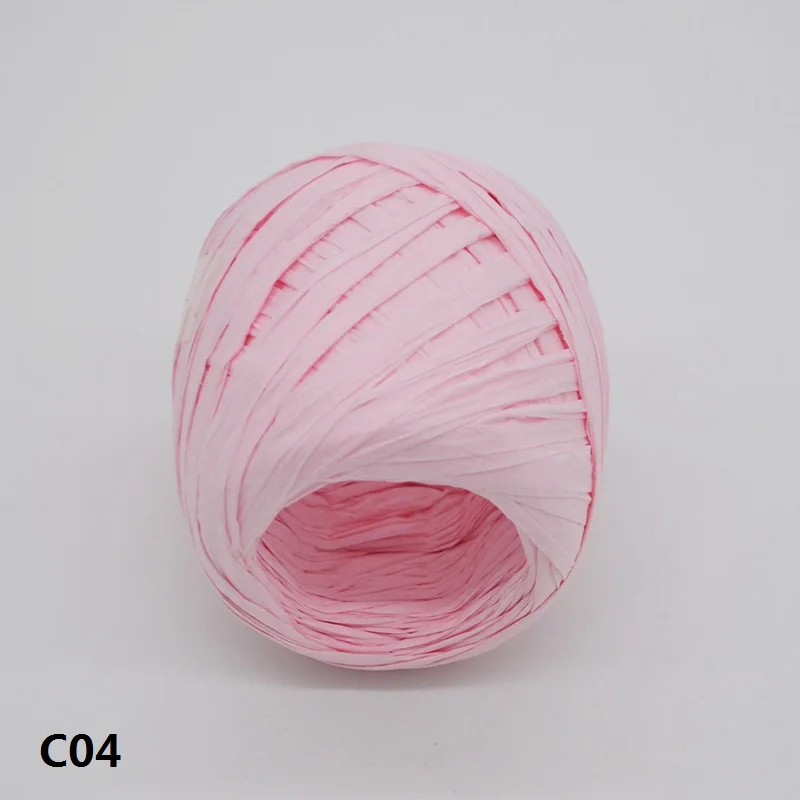 20 м рафия бумага лента натуральный канат подарочная упаковка «Сделай сам» бумага веревка украшения день рождения Свадебная вечеринка поставки коробка конфет ремесло - Цвет: C04