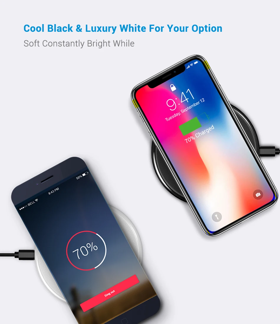 CASEIER Беспроводное зарядное устройство для samsung S10 S9 S8 Plus для iPhone X XR XS MAX зарядное устройство Беспроводная Быстрая зарядка cargador inalambrico