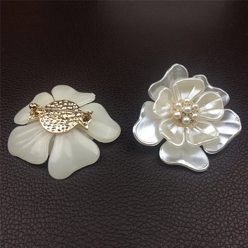 PINKSEE Новый Белый Кристалл Имитация брошки Жемчужный Цветок для женщин Свадебная
