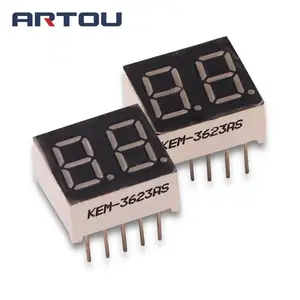 10 шт.лот, общий катод, 2 бит, цифровая трубка, 7 сегментов, 0,36 