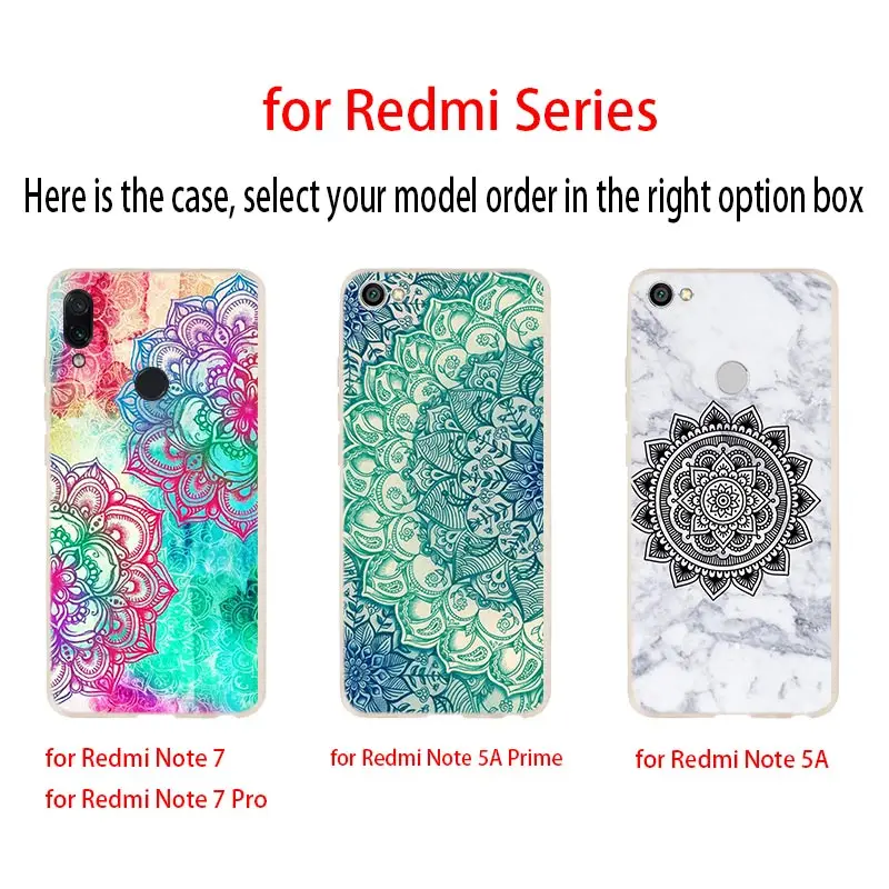 Чехол для телефона для Xiaomi redmi Примечание 8 iPhone 7 6 plus 5 iPad Pro Чехол redmi 7 8 6pro 6a s2 5a 4a 4x y3 5plus 7A Винтаж Мандала с цветочным узором