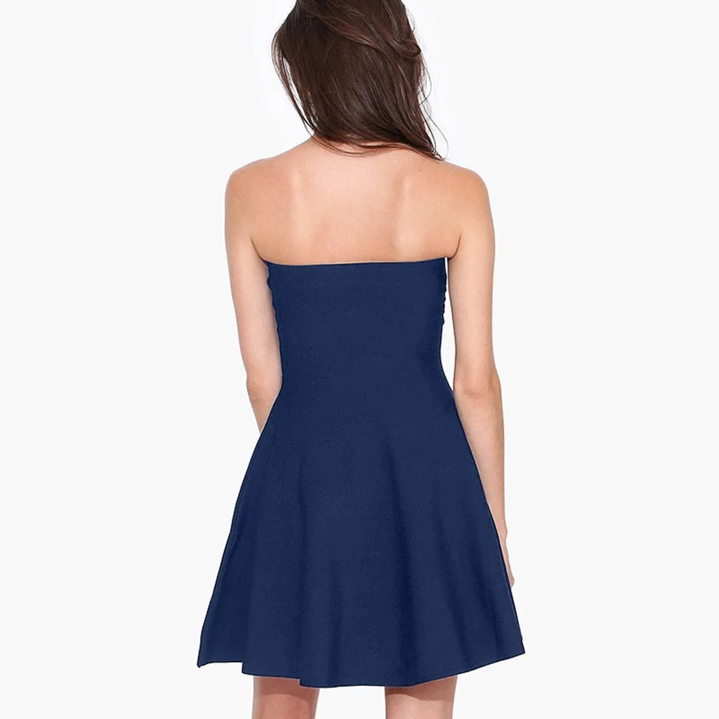 Женское летнее сексуальное однотонное платье с открытой спиной и обмоткой