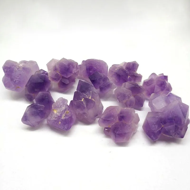 50 г натуральный красивый аметист позвоночника гравий фиолетовый кристалл точки