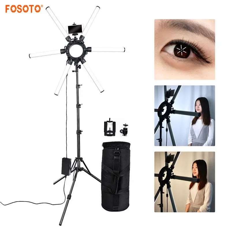 Fosoto TL 1200S фотографическое освещение 6 Трубок 336 светодиодов 3200 5500K 120W с