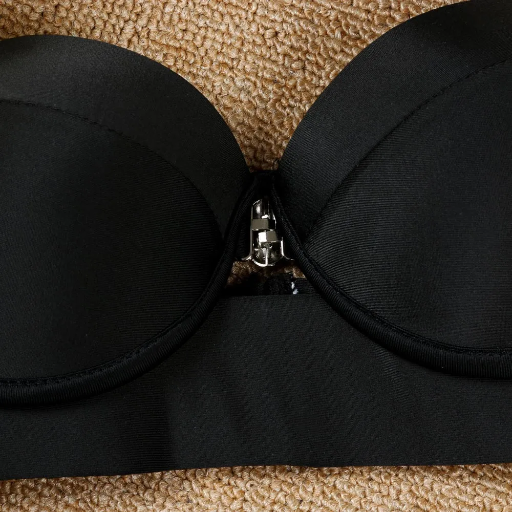 Женский купальник сексуальный комплект бикини с пуш-ап мягкий однотонная