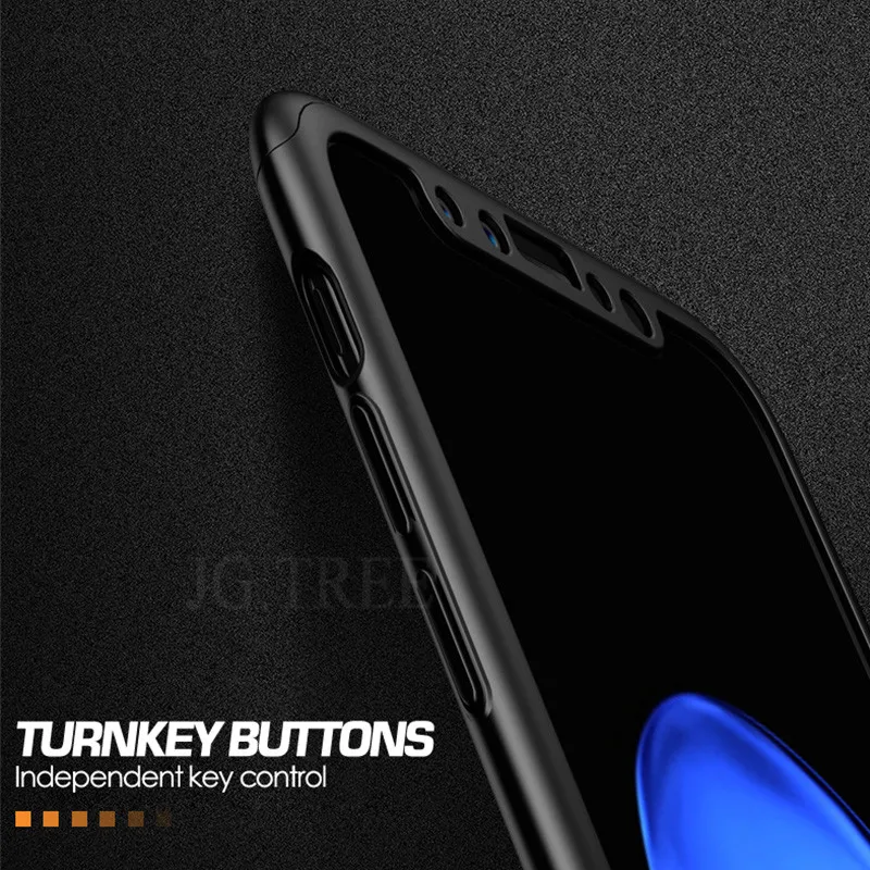 Роскошный 360 Полный чехол для телефона iPhone 7 8 6 6s Plus 5 5S SE защитный X XR XS Max со стеклом