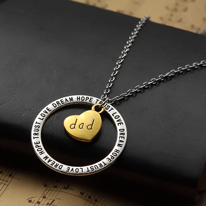 XIAOJINGLING Семья Jewelry Цепочки и ожерелья Щепка золото два тона мама папа дядя тетя