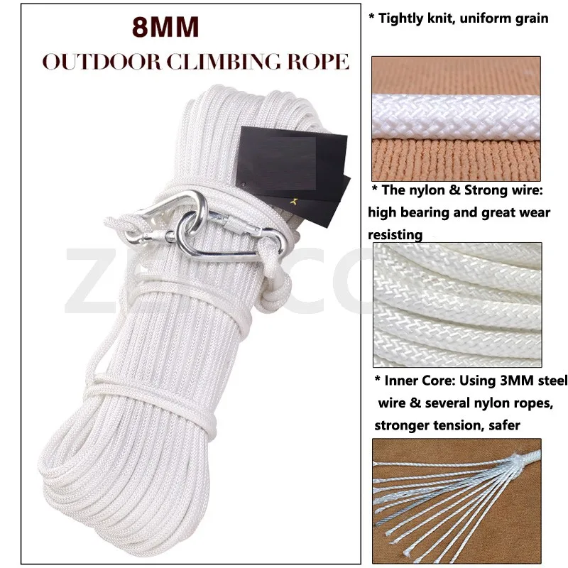 Система побега для дома 60 м веревка скалолазания ремень безопасности перчатки