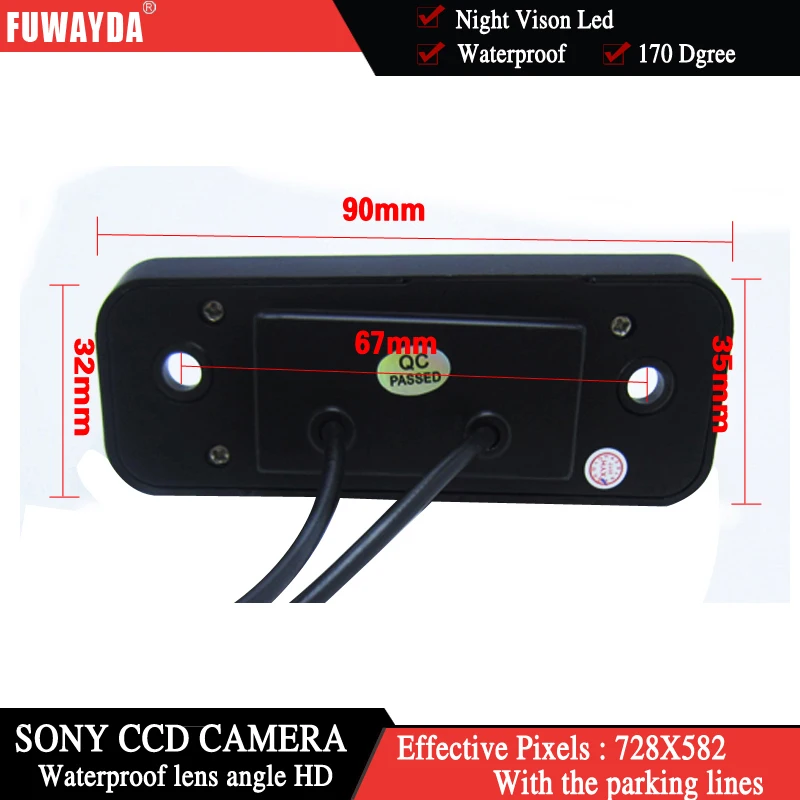 FUWAYDA HD для sony CCD чип запись с камеры заднего обзора камера вида ночного видения